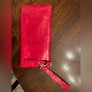 Red hobo wristlet
